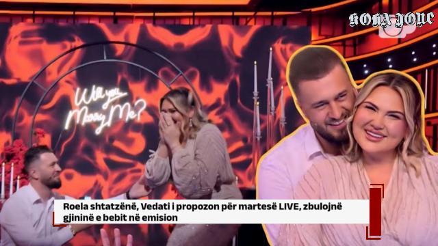 Roela shtatzënë, Vedati i propozon për martesë LIVE, zbulojnë gjininë e bebit në emision