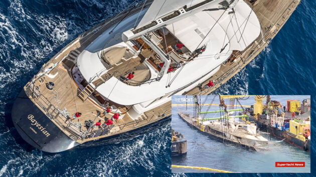 U mbyt 10 muaj më parë, nxirret nga uji superjahti “Bayesian” që u fundos në Palermo (VIDEO)