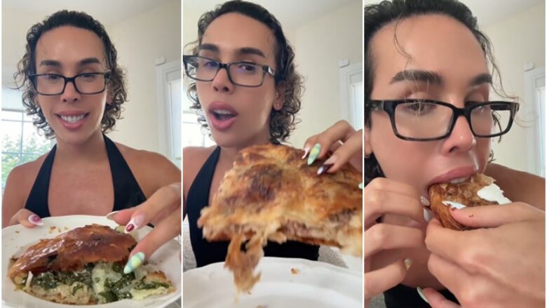 VIDEO/ Grimeri i motrave Kardashian shijon byrekun tradicional shqiptar me mish dhe spinaq, gatuar nga një këngëtare