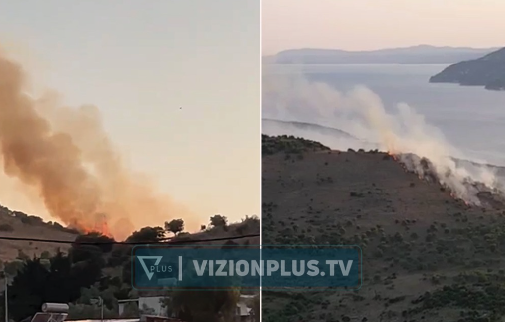 Zjarrfikësit në “luftë” me flakët në Sarandë, zjarri i afrohet Ksamilit