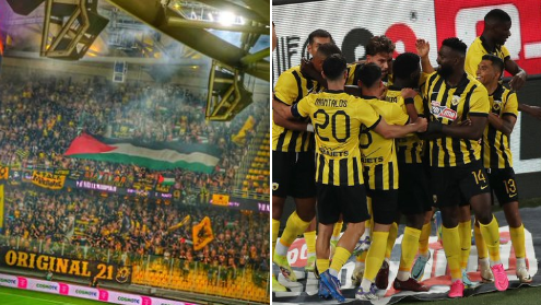 AEK – Beer Sheva: Grekët këndojnë për Palestinën