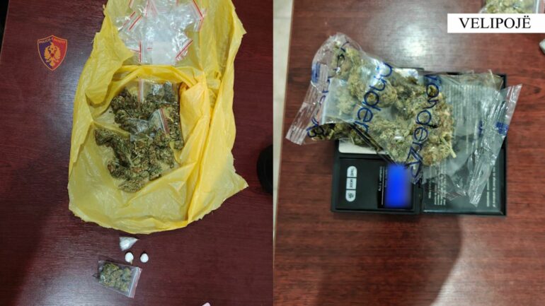 Bie në prangat e policisë 20-vjeçari/ Shiste kokainë dhe kanabis në doza, sekuestrohet edhe automjeti i tij