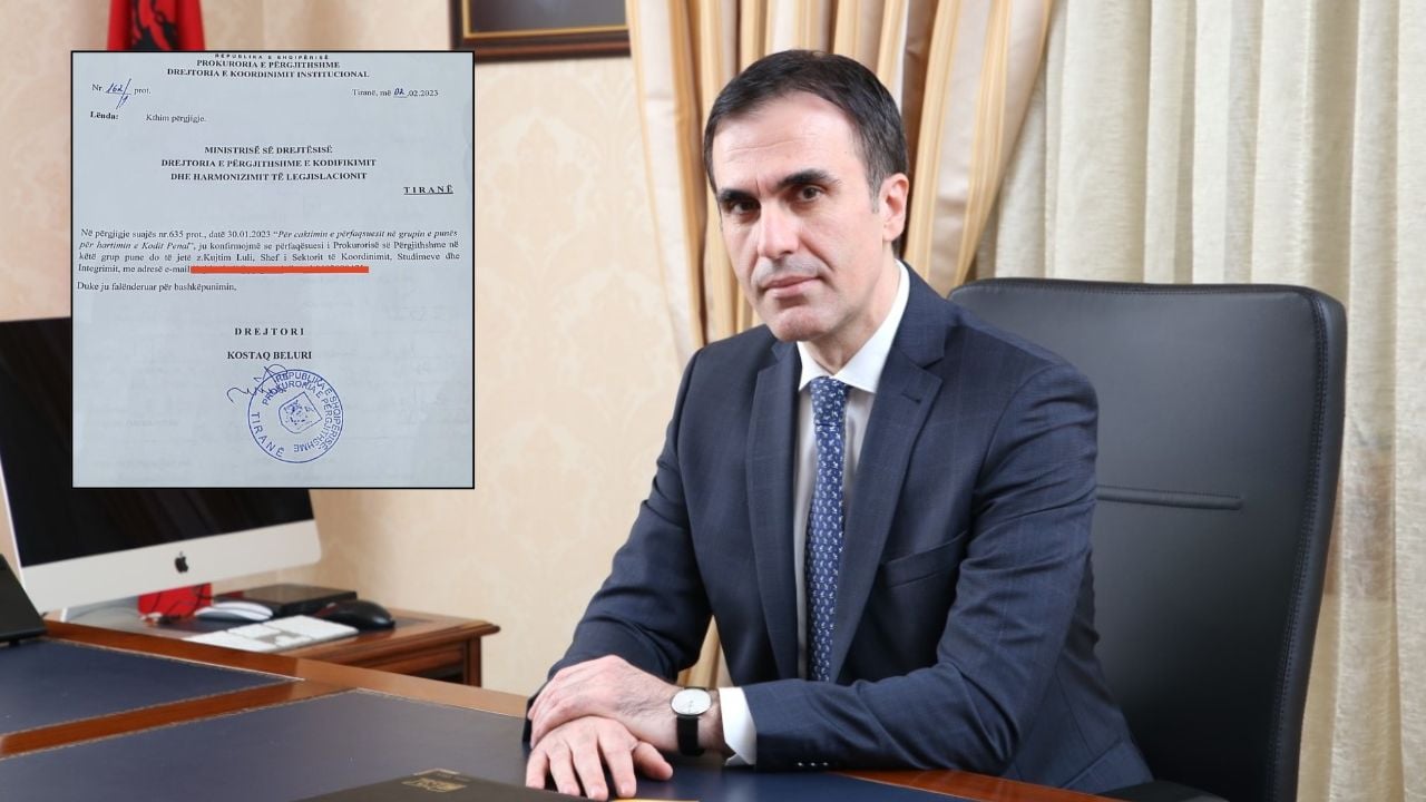 Dokumenti/ Prokuroria pretendoi se nuk ishte pjesë e hartimit të draftit të ri ligjor, shkresat konfirmojnë pjesëmarrjen