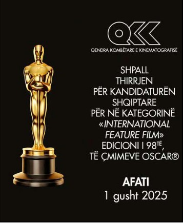 Hapet gara për kandidaturën e Shqipërisë për çmimet “Oscar 2026”, aplikimet për filmat deri më 1 gusht në QKK
