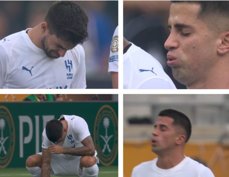 Portugezët e Al Hilal shpërthejnë në lot gjatë heshtjes në nder të Diogo Jotës dhe vëllait