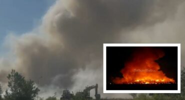 Re të mëdha tymi toksik mbulojnë Elbasanin, zjarri në landfill aktiv prej më shumë se 10 orësh