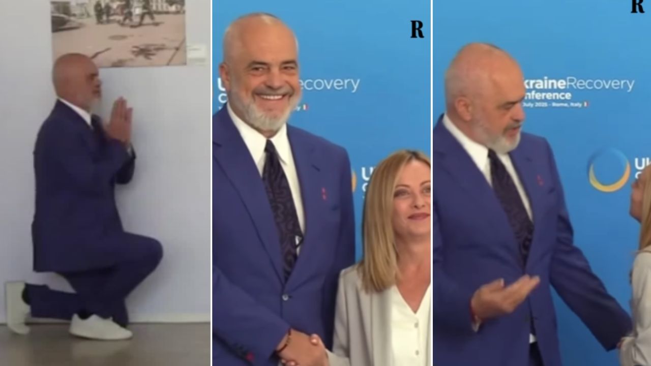 Sërish në gjunjë për Melonin, Rama “rrëmben” vëmendjen në Itali