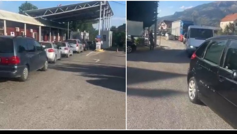 Skandal në Dibër/ Radhë të gjata mjetesh në pikën kufitare, punohet vetëm me dy sportele