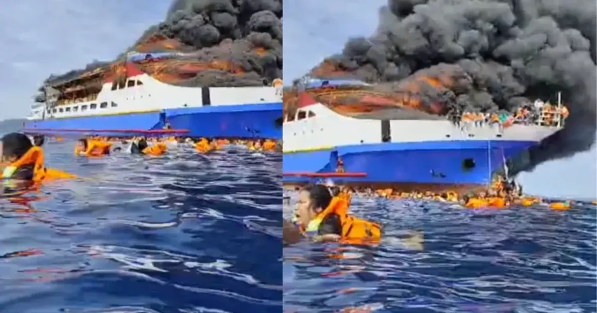 Tragjedi në det! Anija shpërthen në flakë, pasagjerët hidhen në ujë, 5 të vdekur