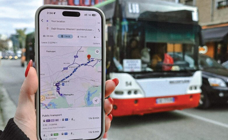 Transporti publik me Google Maps, çorientues