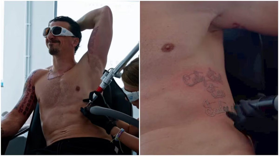 “Vetëm Zoti mund të më gjykojë”… Ibrahimovic fshin tatuazhin më ikonik, kthesë e bujshme në jetën e tij?