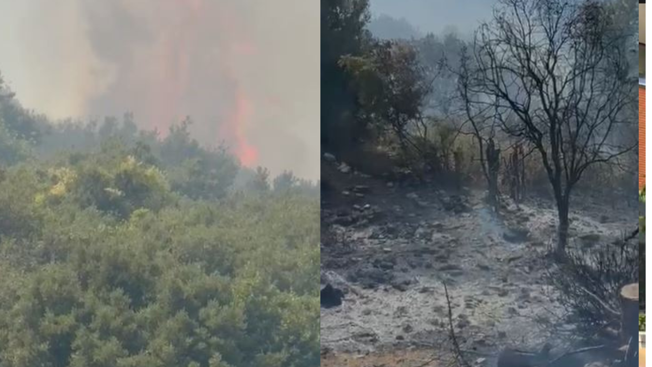 Zjarri i madh në Markat të Konispolit, banorët largohen me urgjencë nga shtëpitë