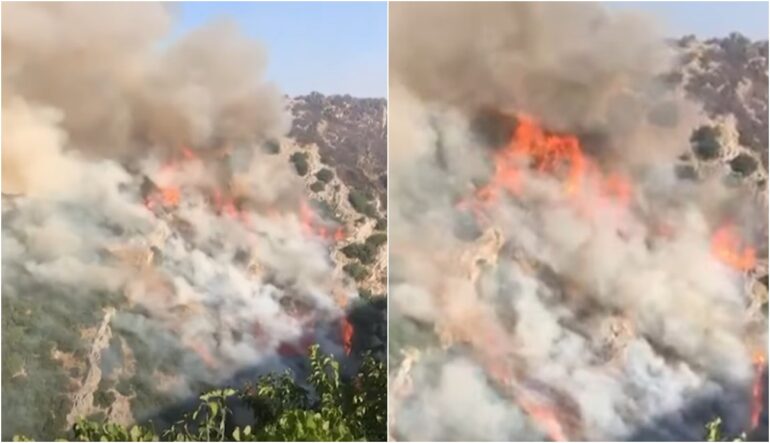 Zjarri në Senicë djeg 11 shtëpi, flakët shkrumbojnë edhe Kishën e Shën Dhimitrit