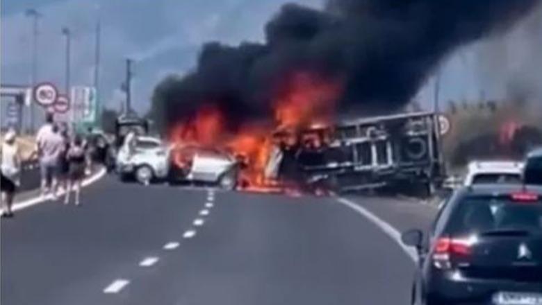 Aksidenti në Greqi ku vdiqën 3 shqiptarë, flet dëshmimtari: Po digjeshin të gjallë