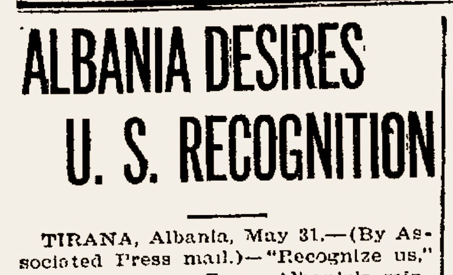 DEKLARATA E KOLONELIT 27-VJEÇAR “Shqipëria dëshiron njohjen nga Amerika”