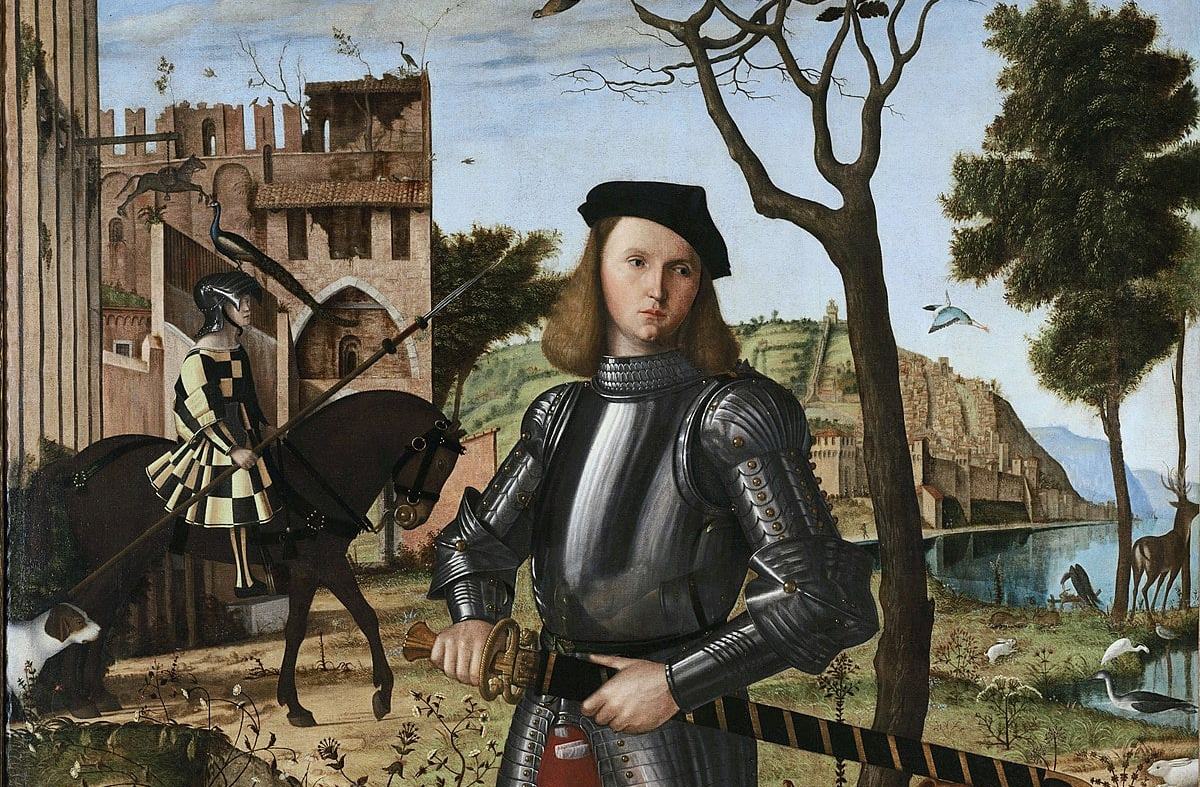 Fisnikëria Arbërore: Portreti i një kalorësi i vitit 1510, një pikturë me teknikën vaj në pëlhurë nga Viktor Karpaçi (Vittore Carpaccio), artist arbëror i Humanizmit dhe Rilindjes venedikase