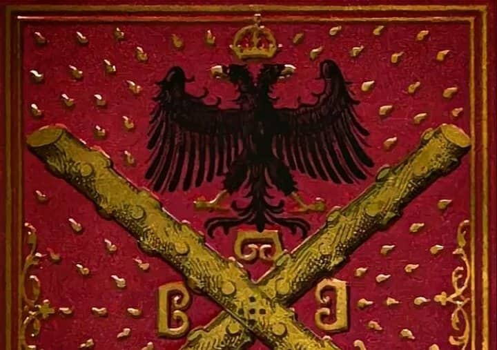 Flamuri që Maksimiliani I, Perandori i Perandorisë së Shenjtë Romake i dhuroi kapitenit dhe kontit shqiptar, Mërkur Buas (1510)