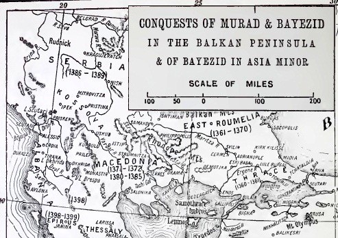 Harta e Kosovës nga koha e inkursioneve të para osmane në Gadishullin Ballkanik!