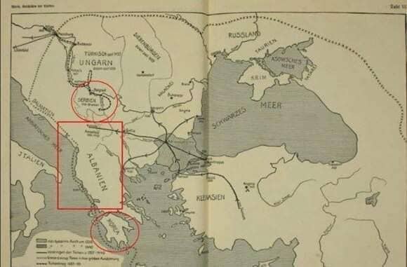 Hartë e rrallë e periudhës mesjetare nga arkiva e shërbimit sekret nazist gjerman: Shqipëria shumë më e madhe se Serbia dhe Greqia