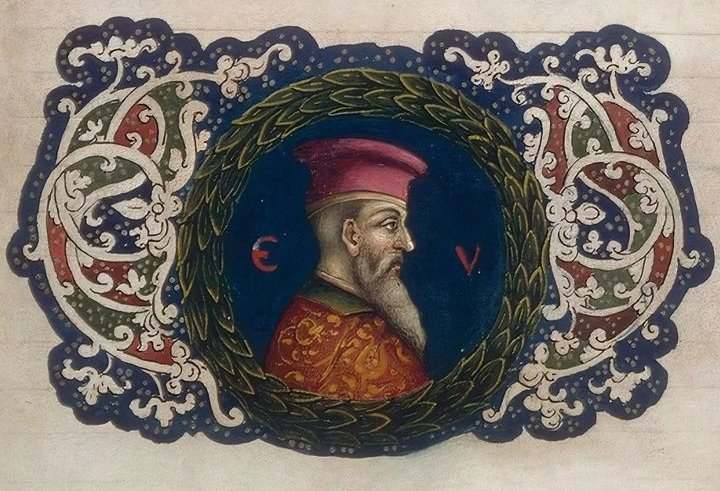 Ilustrim i Gjergj Kastrioti Skënderbeut në dorëshkrimin mesjetar “De Romanorum Magistratibus” nga Andrea Domeniko Fiocco (1465)