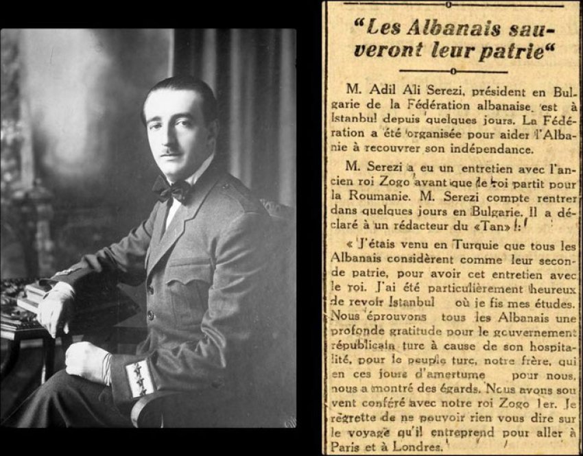 Istanbul (1939)/ Deklarata për shtyp e Adil Ali Serezit, kryetarit të Federatës shqiptare në Bullgari, pas takimit me Mbretin Zog në Stamboll