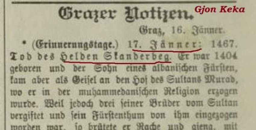 Kujtesë historike: Shtypi europian e përkujton vdekjen e Gjergj Kastriotit