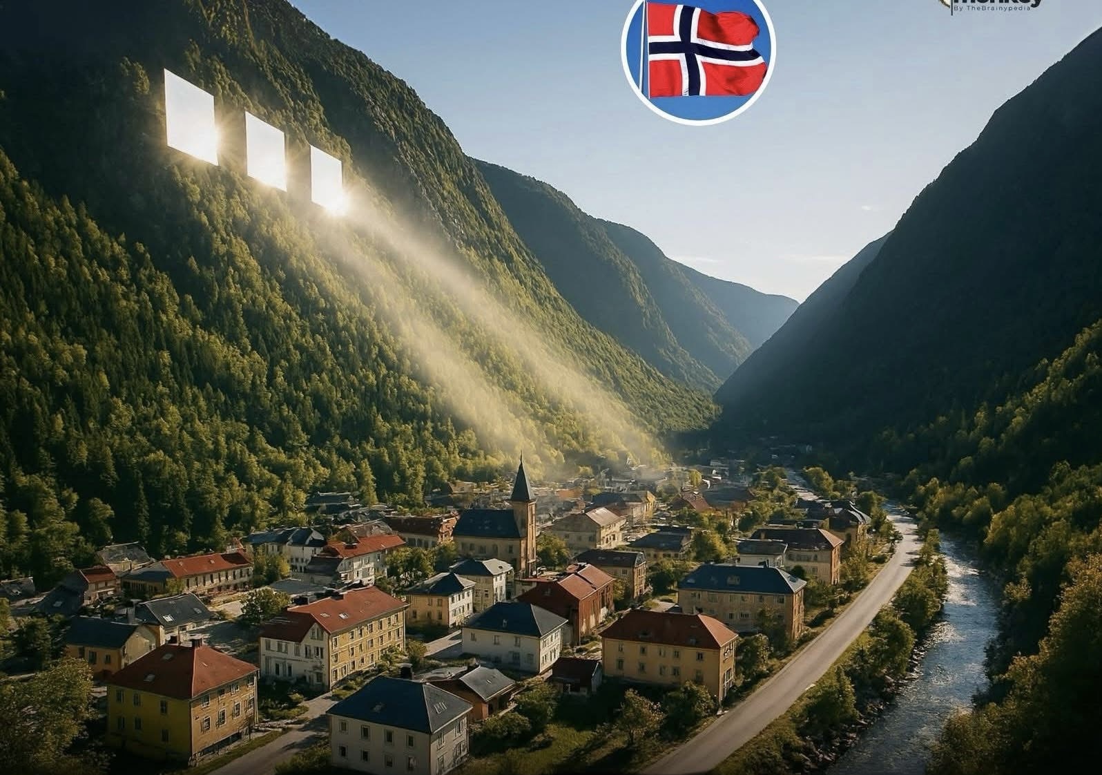 Norvegjia instalon pasqyra masive në malet e qyteteve që s’kanë rreze të drejtpërdrejta të diellit