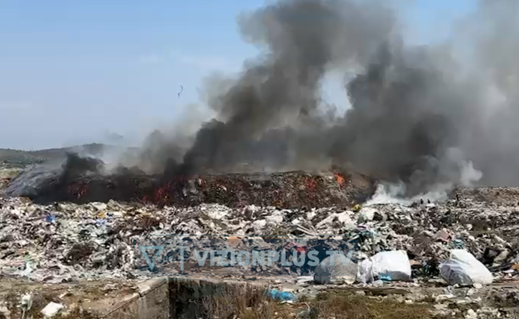 Përfshihet sërish nga zjarri fusha e mbetjeve në Vlorë