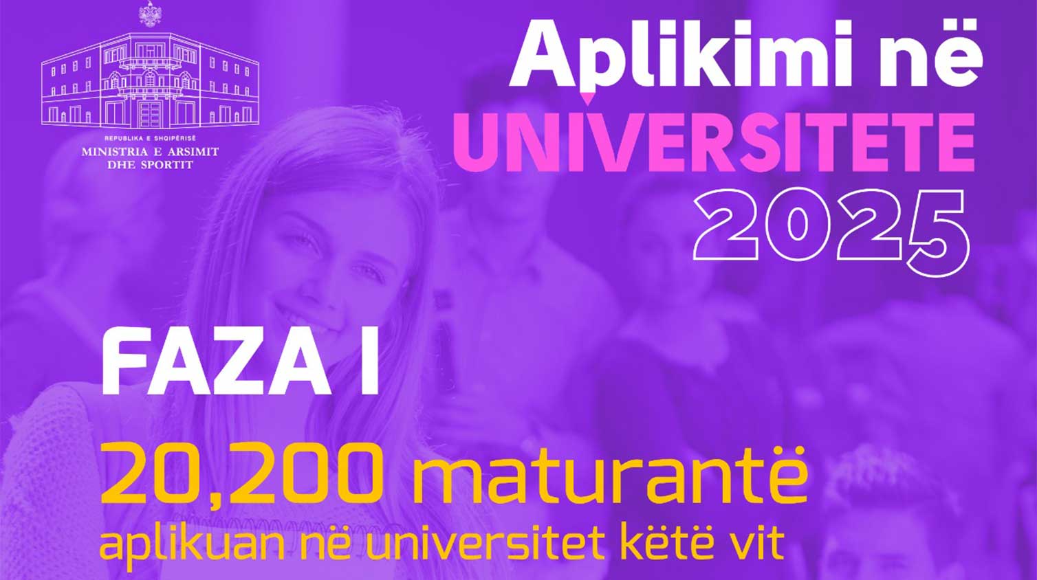 Plot 20200 aplikime në fazën I, ministrja Manastirliu: Shifrat janë dëshmi e besimit tek universitetet tona