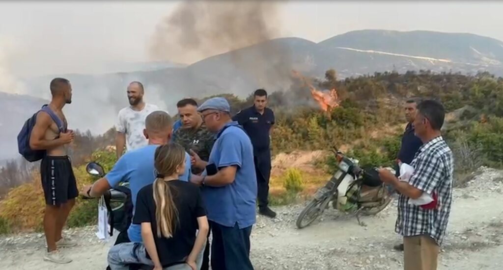 Poliçani dhe Gramshi vijojnë betejën me flakët e zjarrit