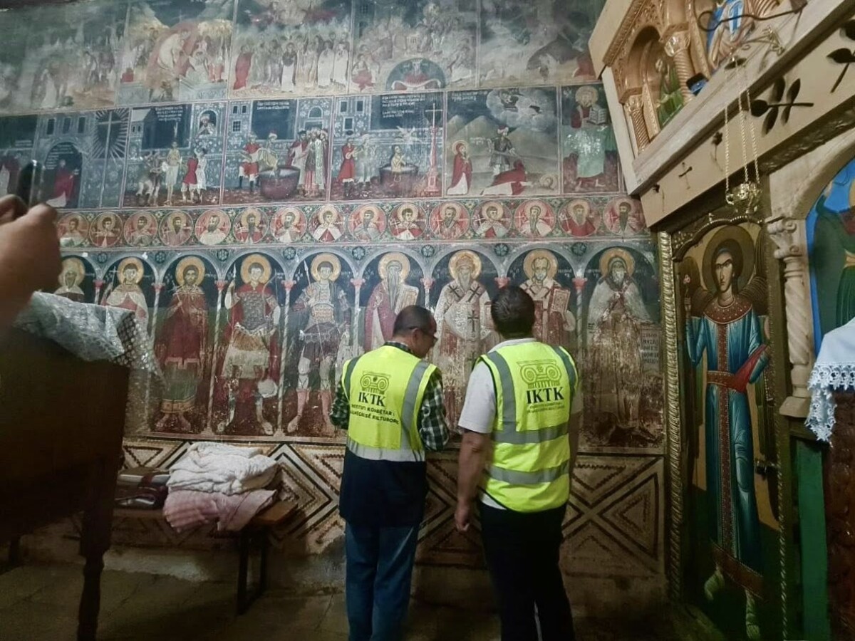 Projekti për restaurimin e pikturës murale të 1754 në kishën e Shën Marenës, një ekspeditë për të verifikuar gjendjen