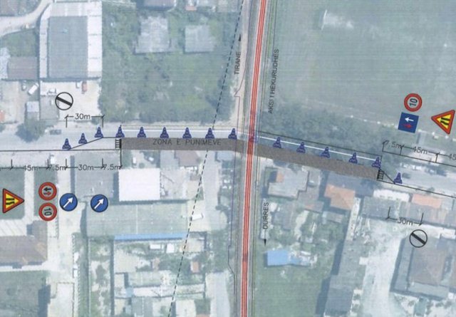 Punime në hekurudhën Durrës–Tiranë, ja cilat segmente rrugore do të bllokohen sot dhe nesër