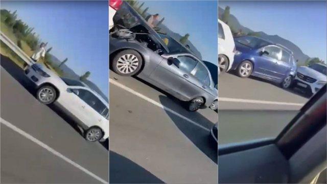 Rëndohet trafiku/ Makinat bëhen ‘lëmsh’ në Milot, shkak shoferët kureshtarë të aksidentit masiv