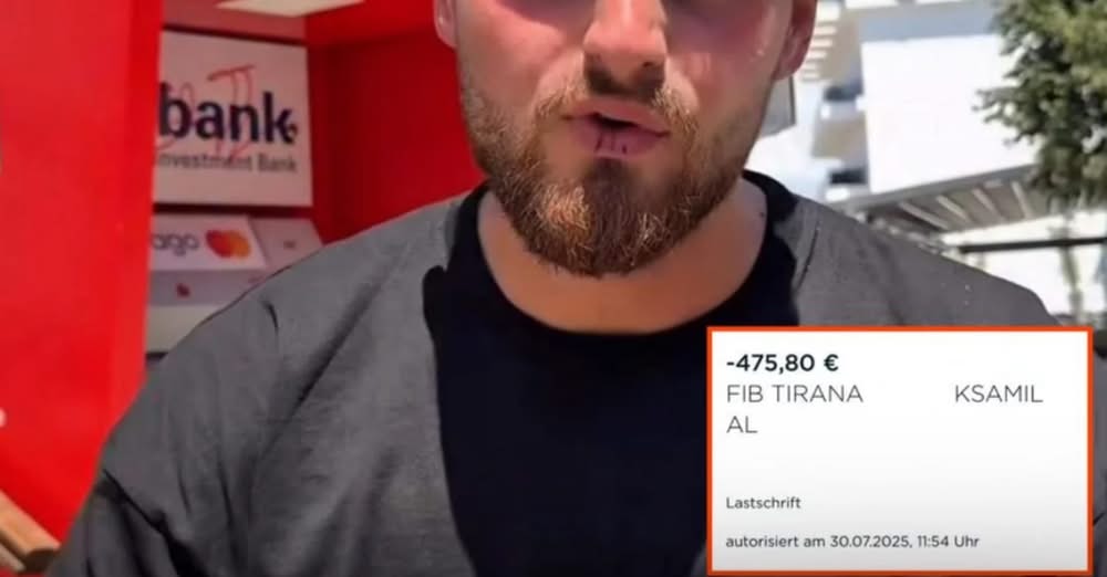 “Shokohet” turisti gjerman në Ksamil, Fibank i mbajti 75 euro komision për tërheqjen 400 euro