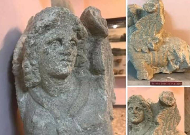 Skulptura e Sfinksit nga rrënojat e qytetit antik të Apolonisë