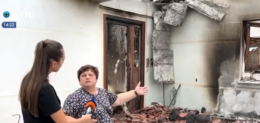 Syri Tv në fshatrat e Gramshit të shkrumbuar nga zjarri, banorët humbën shtëpitë! Gruaja me lot në sy: Katastrofë