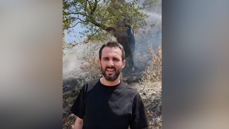 “Të shpallet gjendja e fatkeqësisë natyrore”/ Adriatik Lapaj në terren, angazhohet në fikjen e zjarreve në Delvinë