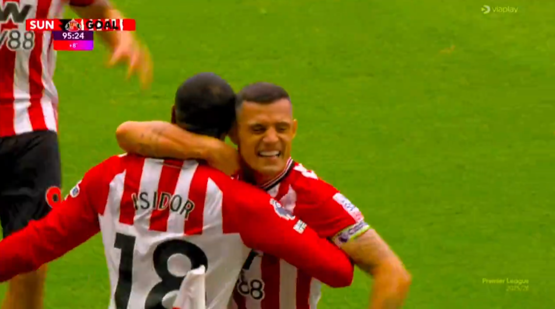 VIDEO/ Xhaka “gatuan” golin e fitores, asisti në minutën e 96 i jep tre pikët Sunderland-it