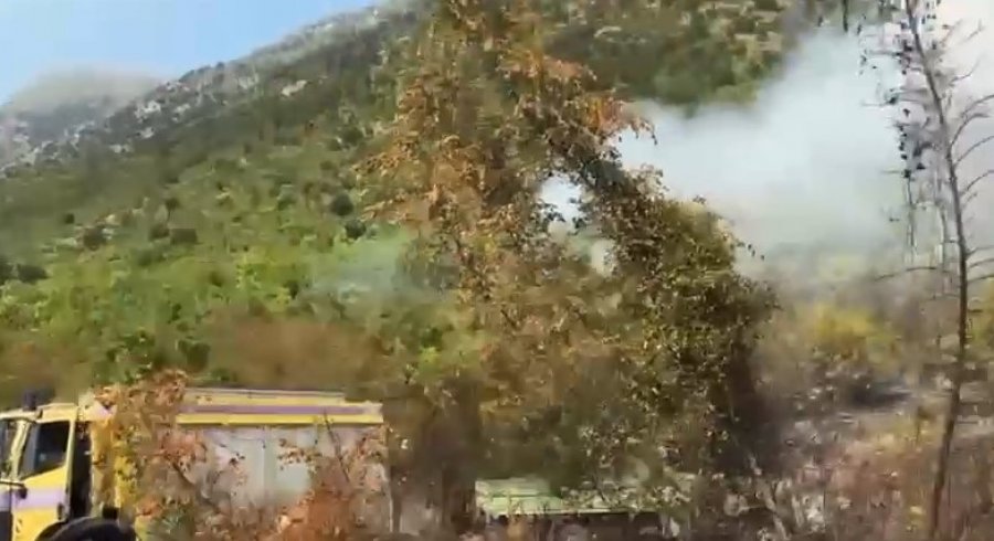 Zjarri masiv në Tragjas, flakët rrezikojnë banesat, ndërhyrja në terren e vështirë