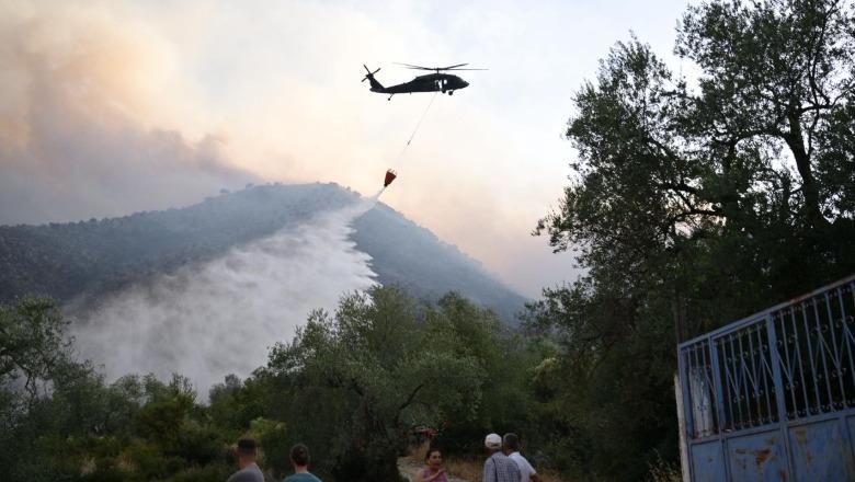 Zjarri në fshatin Malaj të Epërm të Mirditës, në ndihmë vjen një avion Canadir i BE-së