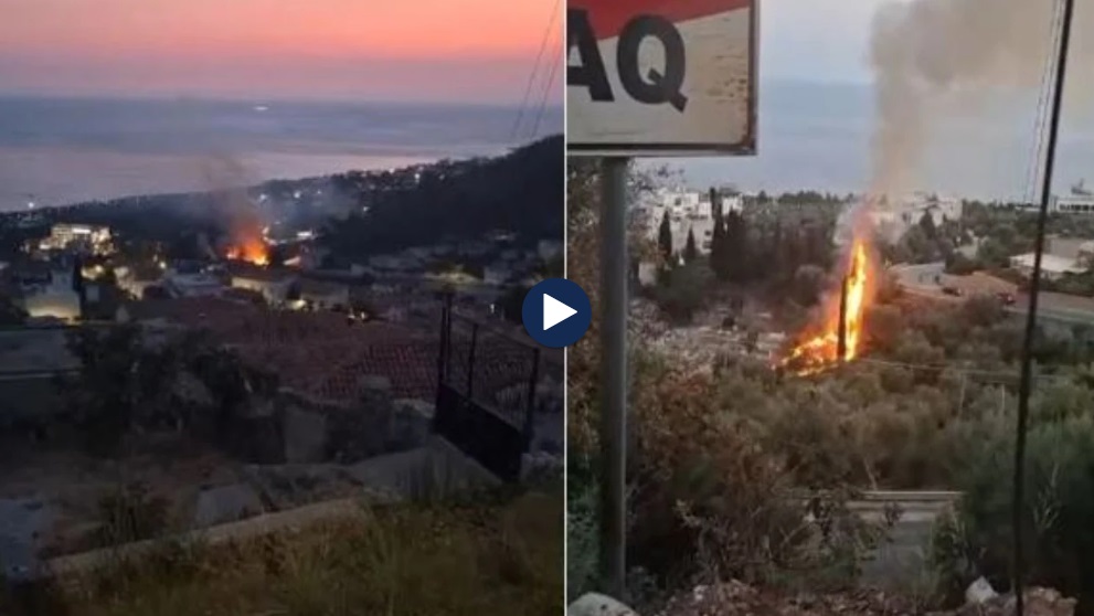 Zjarri përhapet në varrezat e fshatit Dhërmi, rrezikohen ullishtet aty pranë