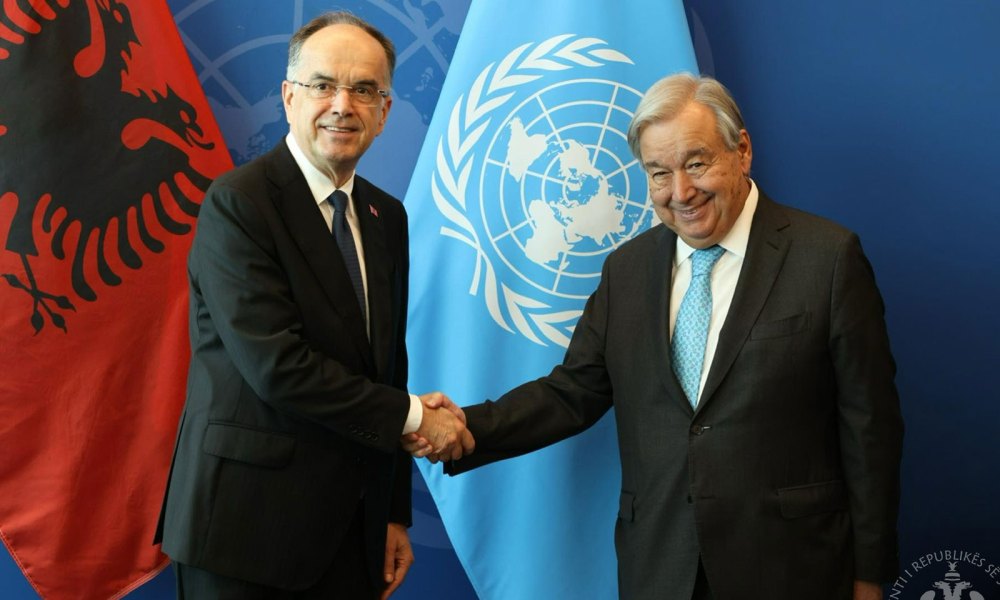 Begaj takohet me Sekretarin e Përgjithshëm të OKB-së: Shqipëria rol aktiv në ruajtjen e paqes dhe sigurisë