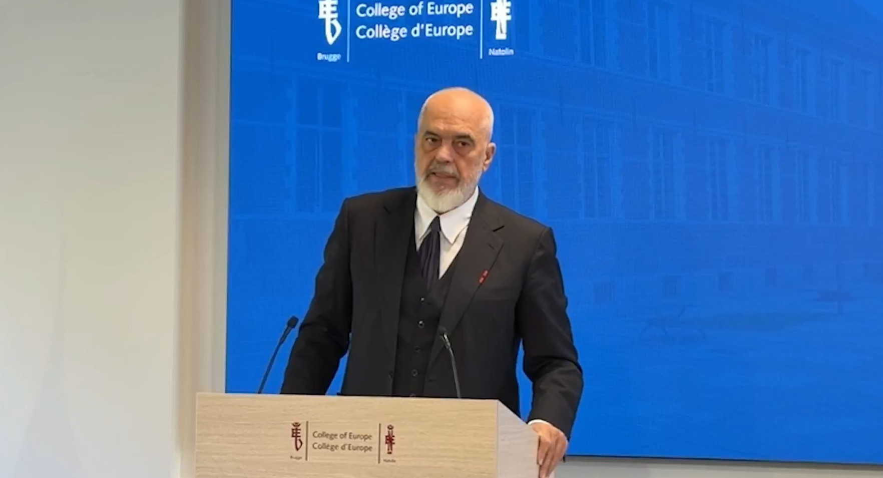 Belgjikë/ Kryeministri Edi Rama flet në Kolegjin e Europës në Bruzh
