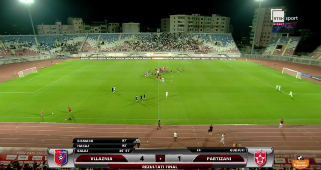 E PABESUESHME/ Po barazonin deri në minutën e 90, Vllaznia i shënon 3 gola Partizanit në minutat shtesë
