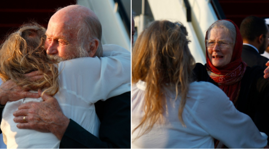 Momenti prekës/ Pas 8 muajsh në burgun e talibanëve, çifti britanik ribashkohet me vajzën në Doha (VIDEO)