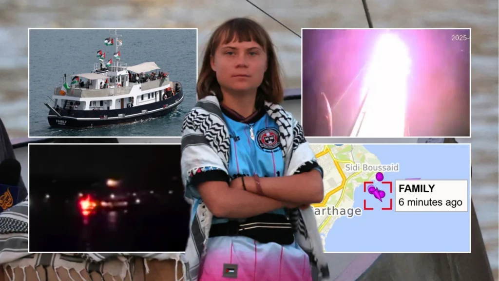 Në bord ishte edhe Greta Thunberg/ Sulmohet me dron anija në ujërat tuniziane