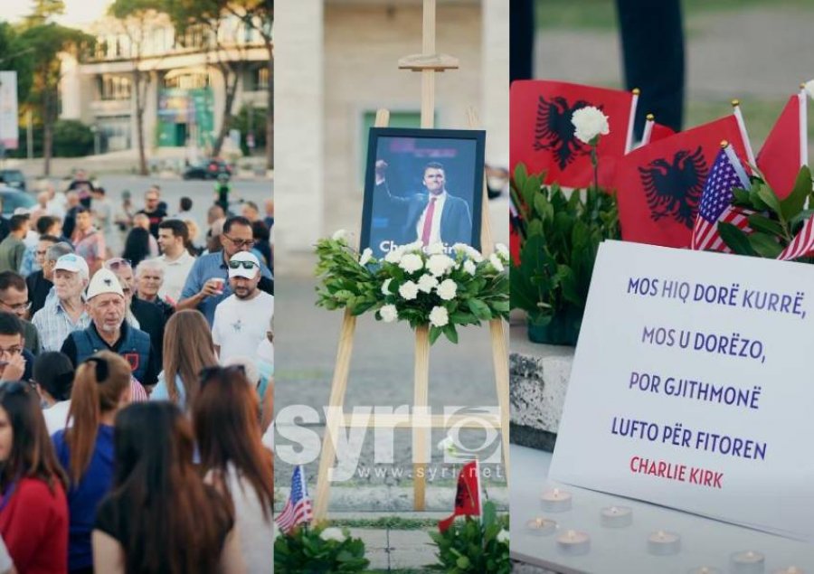 ‘Në kujtim të Charlie Kirk’/ Berisha: PD iu bashkua përkujtimores në Tiranë! Luftëtarët e fjalës së lirë, të pavdekshëm