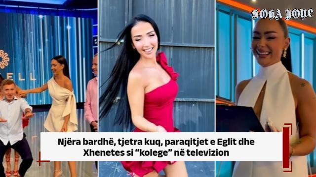 Njëra bardhë, tjetra kuq, paraqitjet e Eglit dhe Xhenetës si “kolege” në televizion