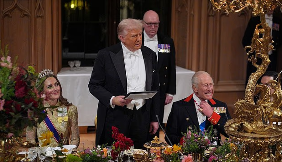 Prapaskena nga darka mbretërore, si u përplasën kuzhinierët e Charles III me bodigardët e Trump