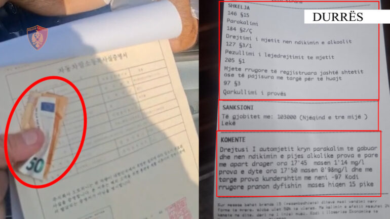 Procedohet penalisht 36-vjeçari/ Tentoi të korruptonte punonjësit e policisë që të shmangte ndëshkimin…